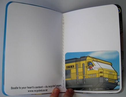 Kia Ora Thomas - a damaged book cut down and made new again as a notebook with Te Reo Maori added
